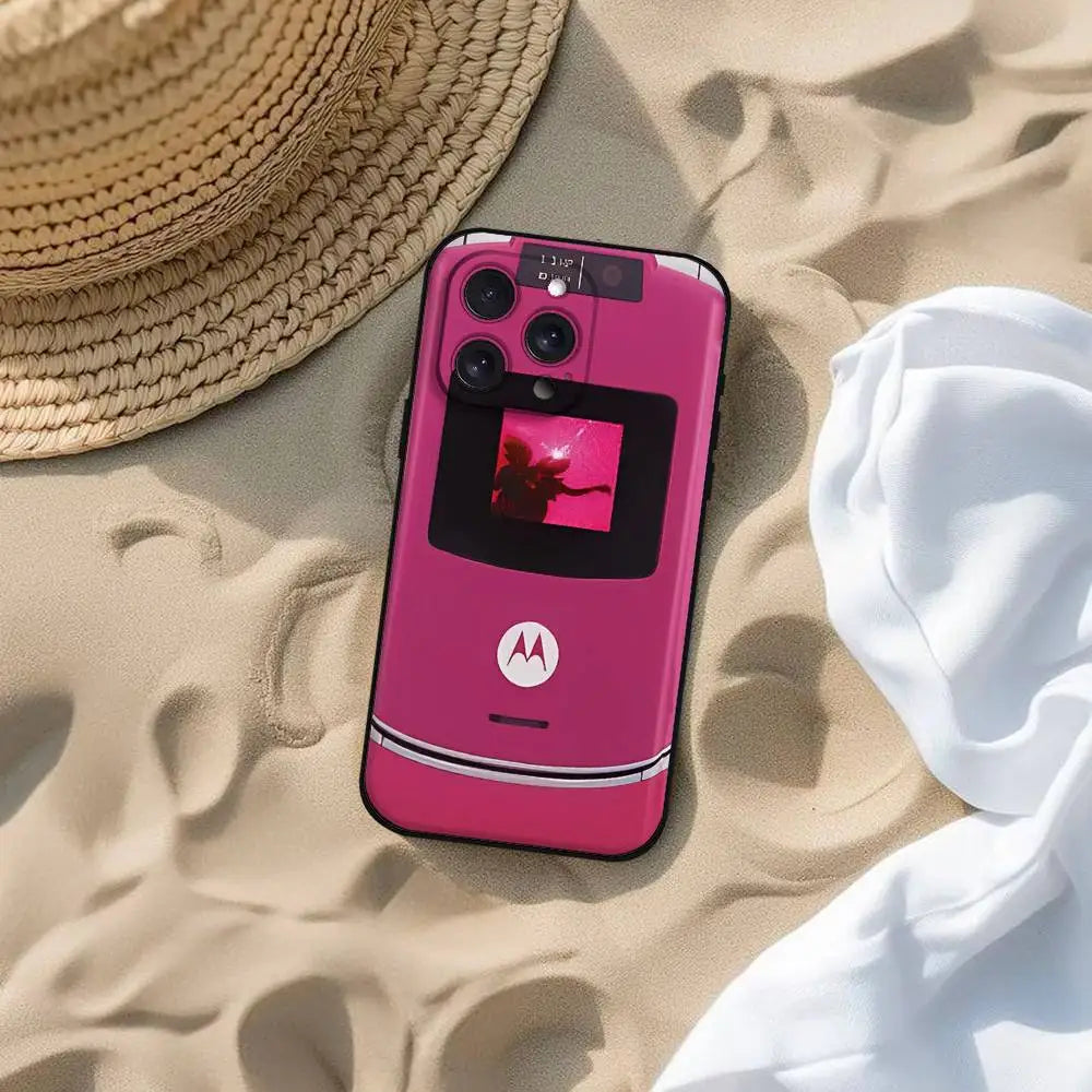 M-MotorolaS Razr Pink Phone Case For IPhone 17 16 15 14 13 12 11 PRO MAX PLUS Mini TPU Soft To Skin-friendly Case
