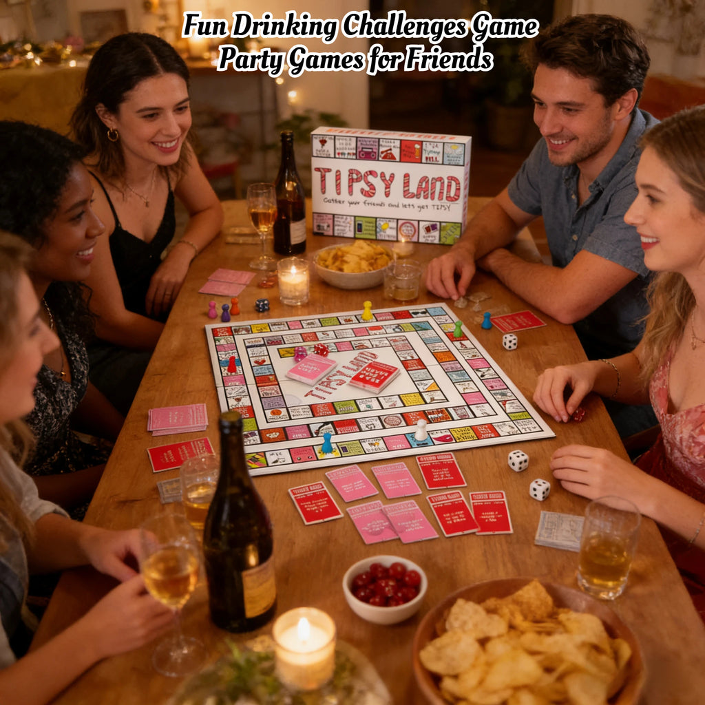 Party Gift of Tipsy*# Land Board Games Fun Drinking Games for Friends - Fun Challenges Drinking Games Party Nights