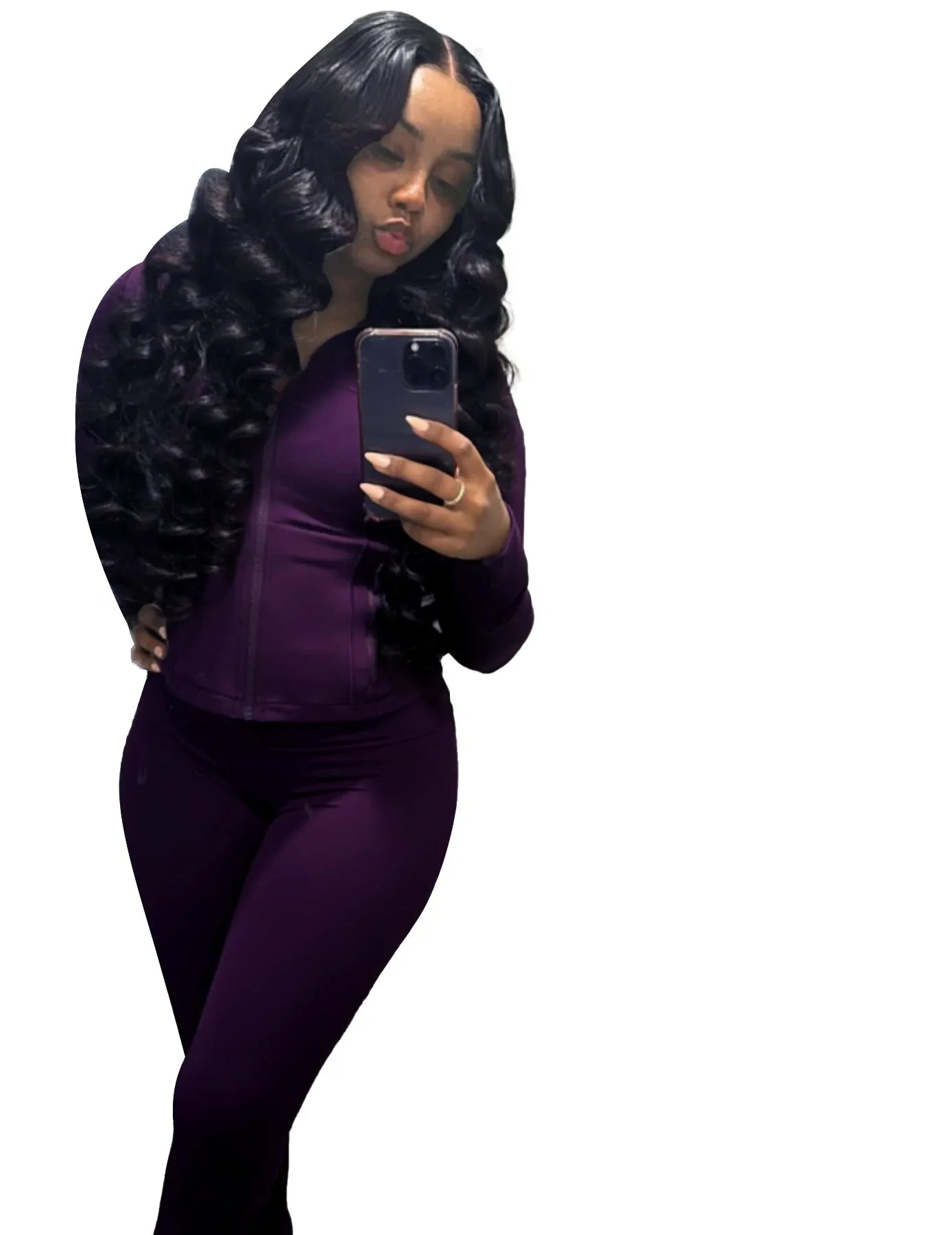 Pant Sets Two Piece Set Women Sexy Slim Fit Zipper Top Stand Collar Solid Sporty Casual Splice Flare Pants Elastic Waist