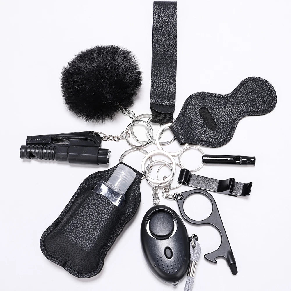 Self Defense Keychain Set For Women Safety Keychain Full Set With Personal Alarm, Window Breaker Keychain Accessories