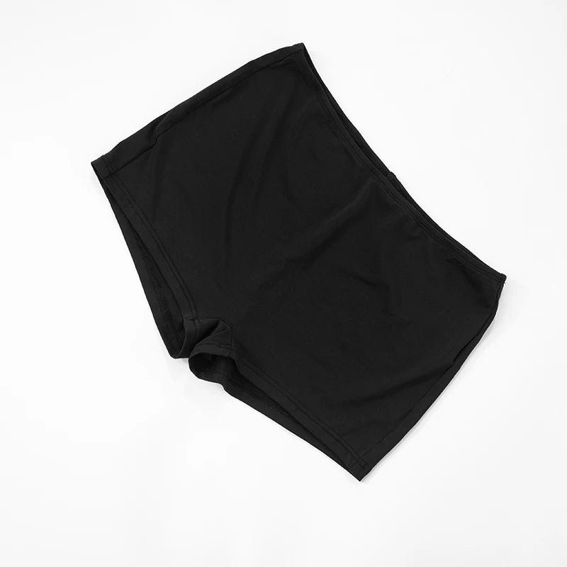 Nibber Stretch Coquette Women 2 Piece Set hipster Sexy Ruched Shoulder Side Split Bodysuit+Shorts Matching Midnight Clubwear