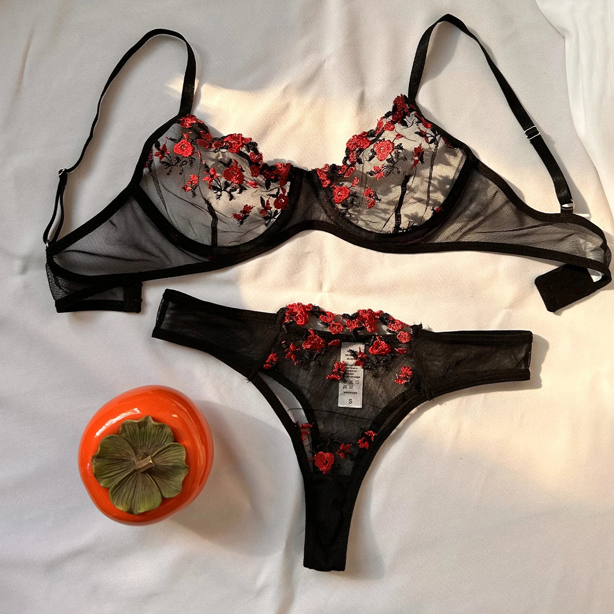 Fairy Embroidery Bra & Brief Set