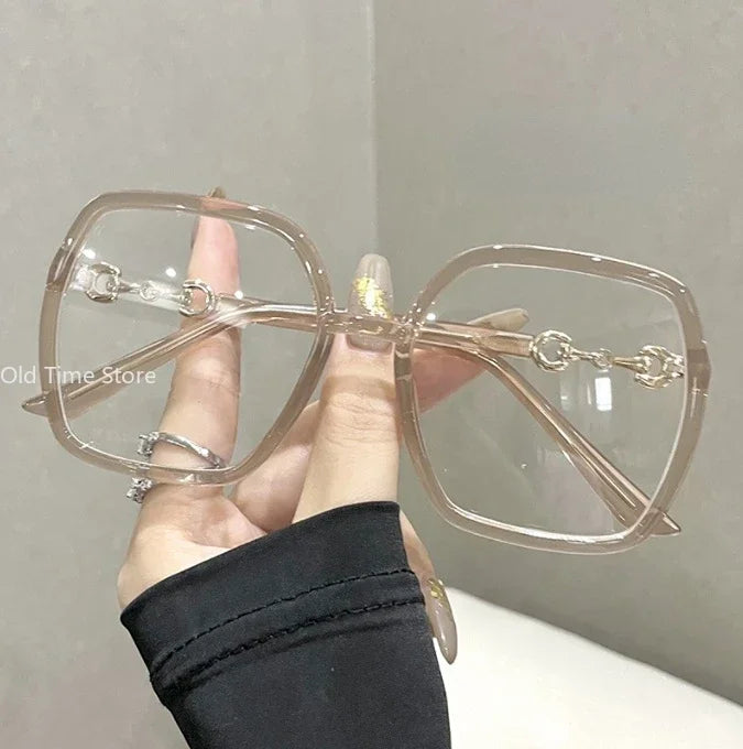 Myopia Glasses for Women and Men New Oversized Square Eyeglasses 0 To-4.0 Lentes Opticos Para Mujer Anti Blue Light Glasses