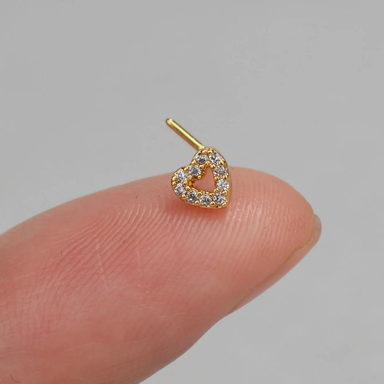 1PC Stainless Steel CZ Nose Ring L Shape Nose Studs Spider Snake Bow Flower Leaf Nostril Nose Piercing Body Jewelry  For Women