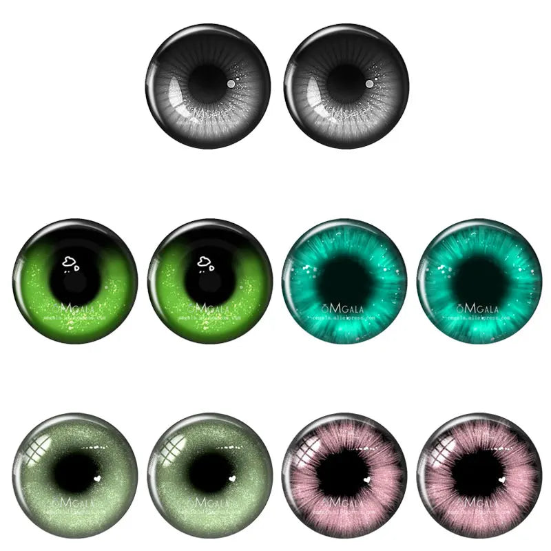 5 Pairs/lot 14mm Eyes Chips Suitable for Bly the Doll Super Thin Pupil Glass Cabochons DIY Accessories Bulk Items