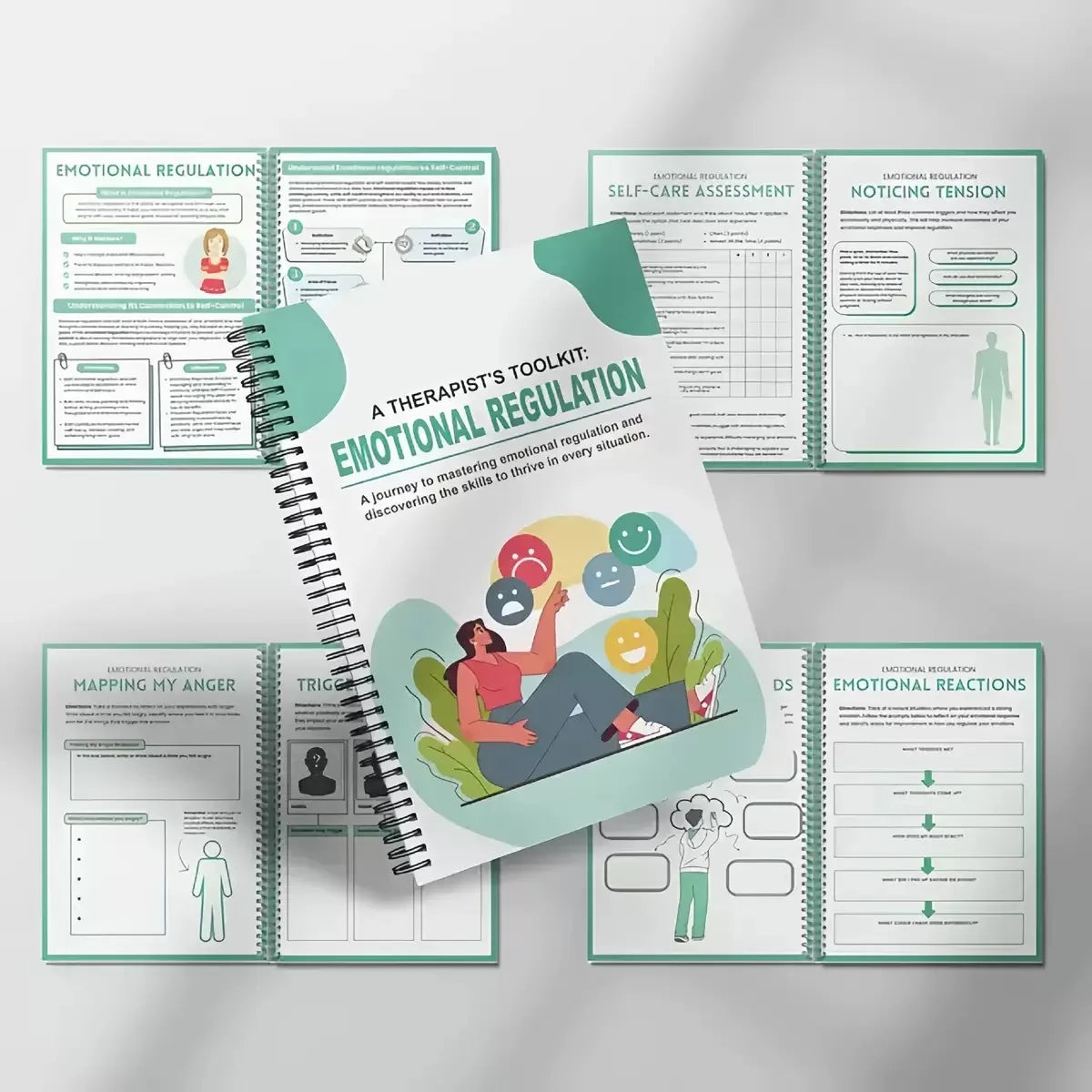 Emotional Regulation Workbook – CBT & Self-Care Journal