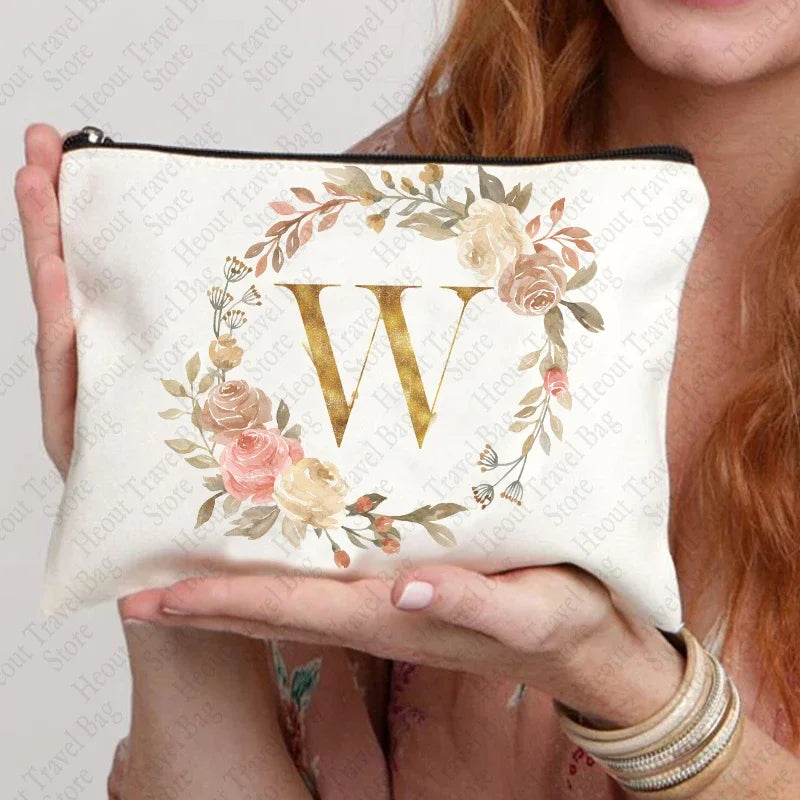 Garland Wedding Gift Bag Bridesmaid Maid of Honor Pouch Feminina Travel Organizer Lipstick Clutch Bachelorette Party Makeup Bag