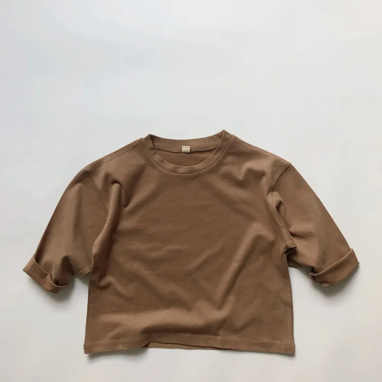 Children' Clothing Pure cotton Long Sleeve T-shirts Baby Boy Girl Tops Kids T-shirt Cotton Spring Tee Shirts Baby Boy Clothes