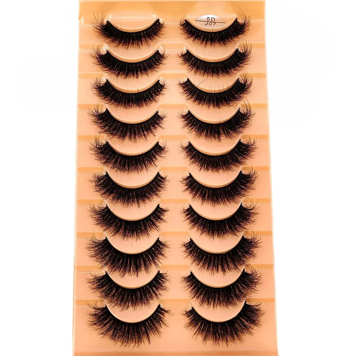 HBZGTLAD 10 Pairs Faux Mink Eyelashes Handmade False Eyelashes Natural Nude Makeup Simulation Cross Messy Eye 3D Curly Eyelashes