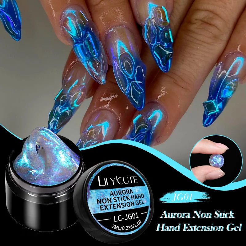 LILYCUTE 15ML Quick Extension Gel Nail Polish Nude Milk White Color Finger Prolong Acrylic Crystal Construction Hard Gel Varnish
