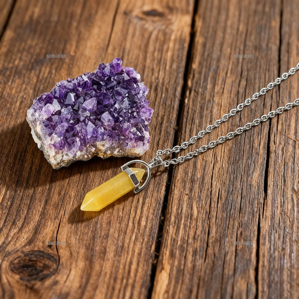 2pcs Natural Amethyst Clusters and Lapis Lazuli Necklace Set,home Decor Healing Crystals,spiritual Gifts for Crystal Enthusiasts