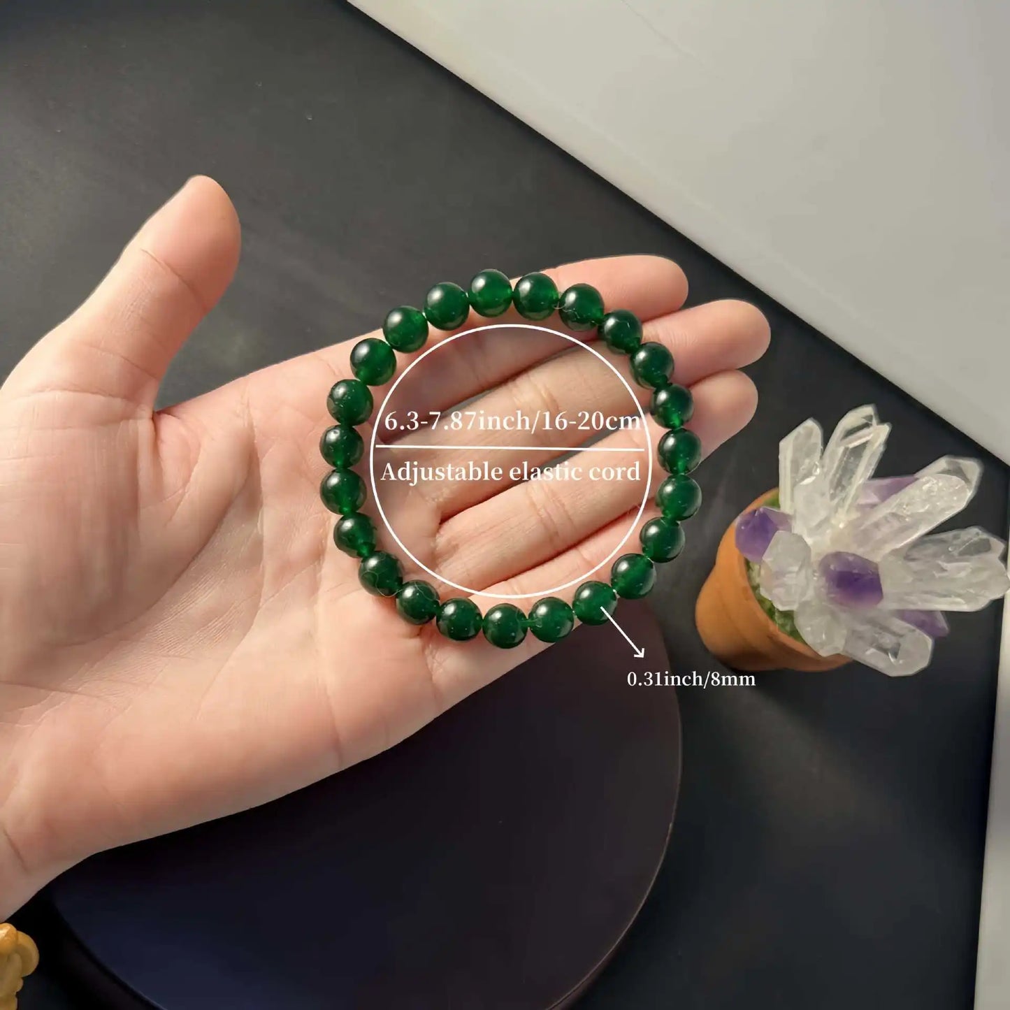 Stone Beads Bracelet Amethyst Tiger Eye Crystal Quartz Agate Gem Beads Bangles Women Reiki Healling Jewelry Gift Mens Bracelet