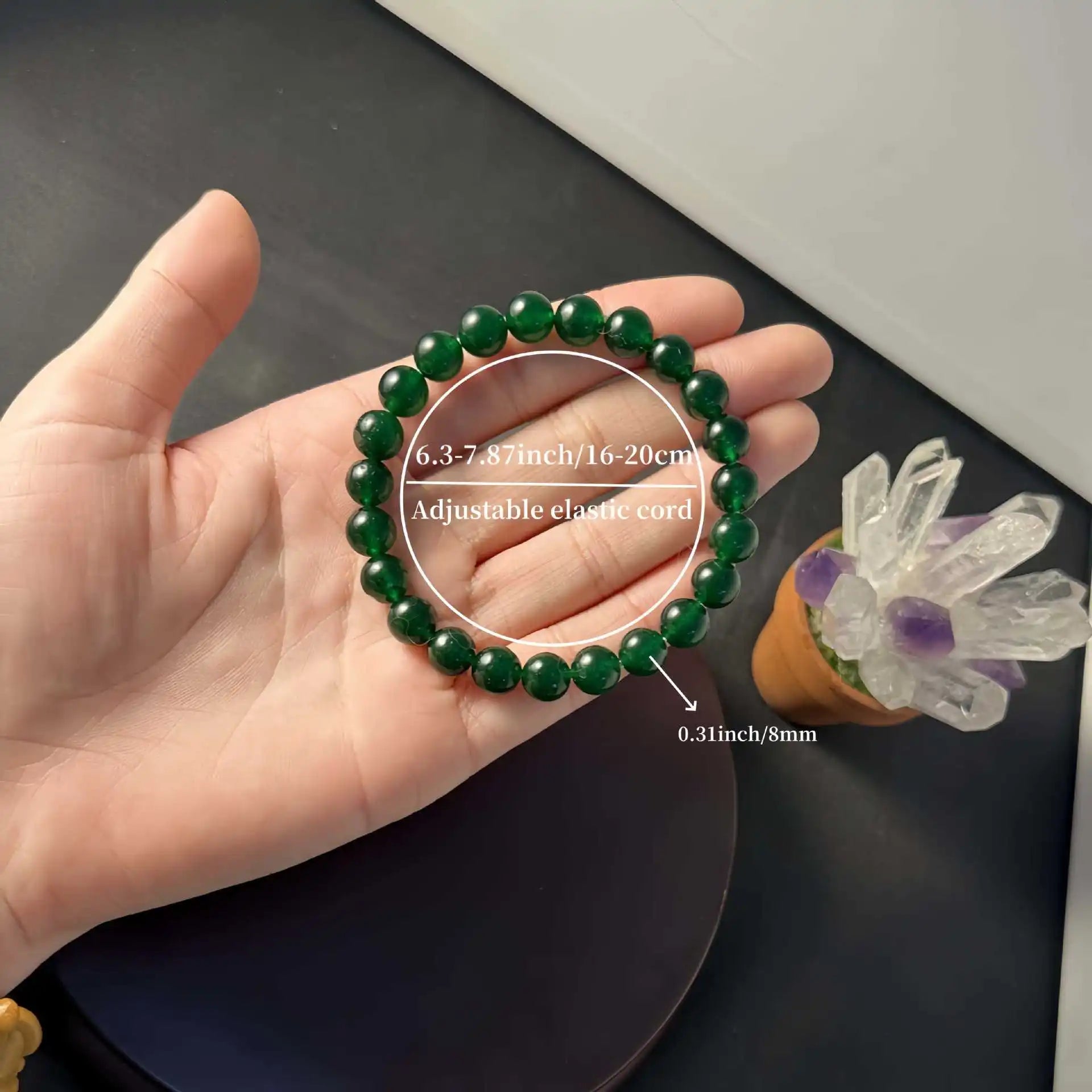Stone Beads Bracelet Amethyst Tiger Eye Crystal Quartz Agate Gem Beads Bangles Women Reiki Healling Jewelry Gift Mens Bracelet