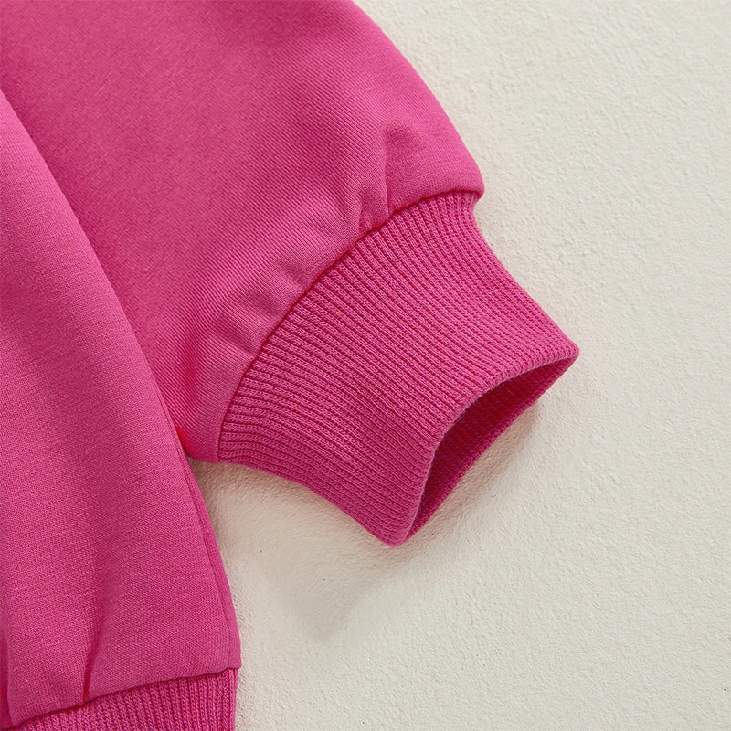 2024-10-11 Lioraitiin 6M-4Y Kids Girls Valentines Day Sweatshirt Long Sleeve Crew Neck Embroidery Letters Pullover Hoodie Tops