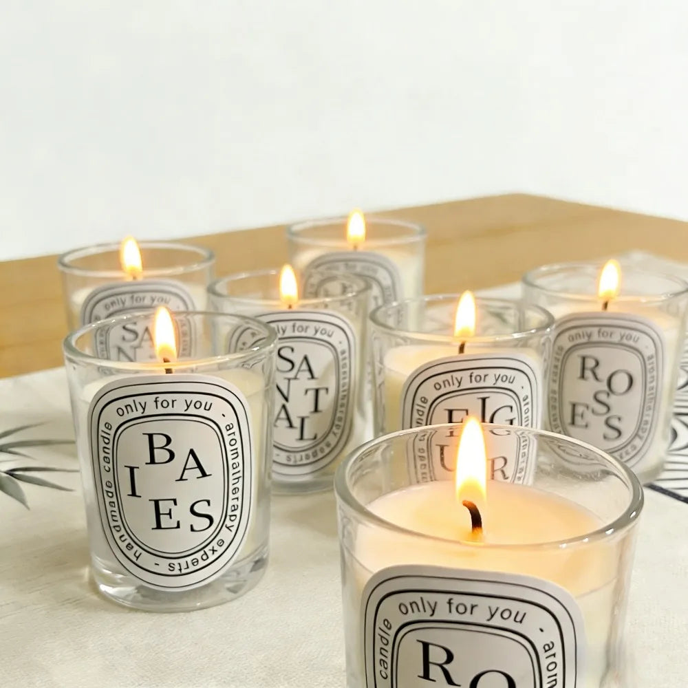 New Fragrance Scented Candle Romantic Gift Transparent Jar Aromatic Candles Light for Wedding Guest