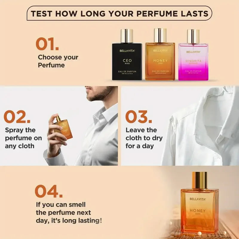 Honey Oud Eau De Parfum Long Lasting Unisex Honey Oud Eau De Parfum 3.4 Oz Floral Spicy with Patchouli Vanilla Cologne Christmas