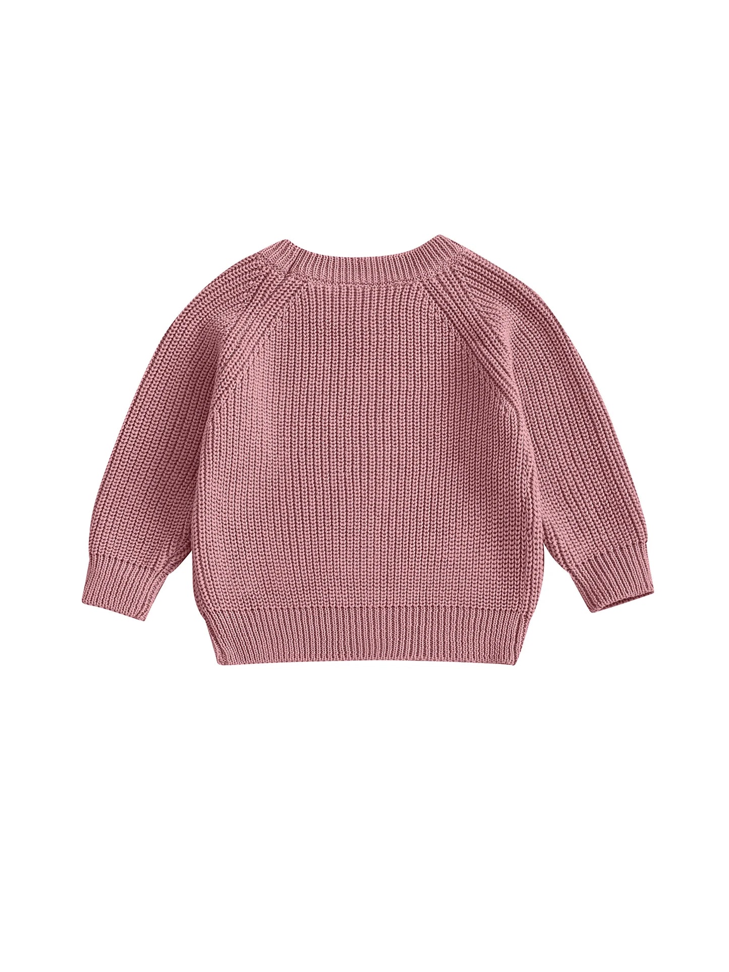 2025-05-08 Lioraitiin Toddler Baby Boys Girls Knit Sweaters Long Sleeve Round Neck Solid Color Pullover Fall Tops