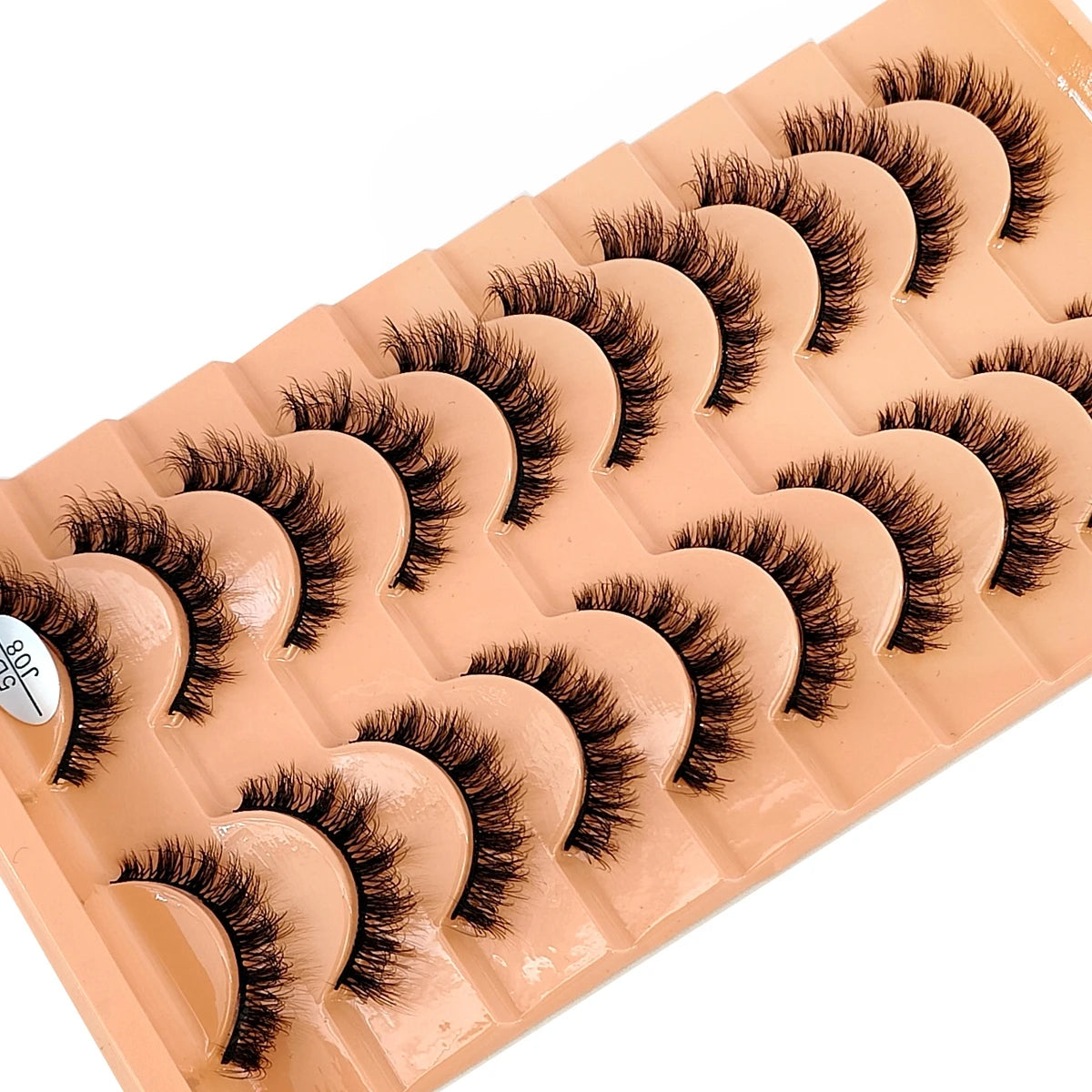 HBZGTLAD 10 Pairs Faux Mink Eyelashes Handmade False Eyelashes Natural Nude Makeup Simulation Cross Messy Eye 3D Curly Eyelashes