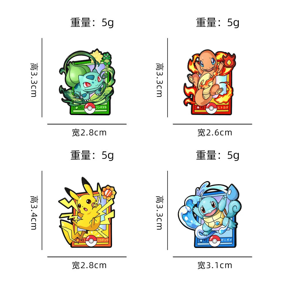 4pcs Cartoon Charmander Enamel Pins Metal Brooches Lapel Badges for Backpack Clothes Jewelry Accessory Gift for Friends