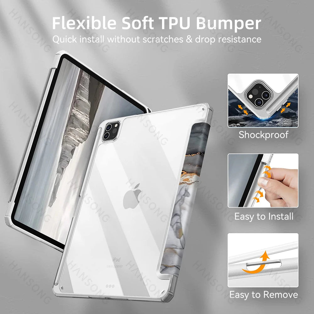 2025 Case For Air 11 13 M3 11th(A16)  iPad Air 4/5th 10.9 7/8/9 10.2in For 10th gen Pro Air 11 13 M2 M4 12.9 mini 6 7 Case
