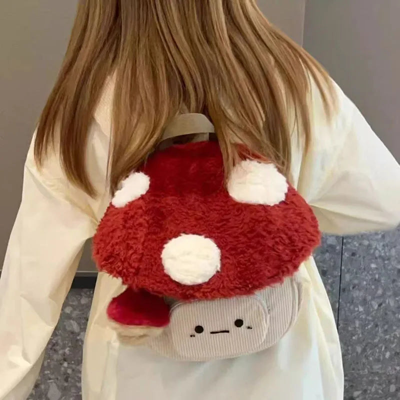 Mushroom Plush Anime Backpack
