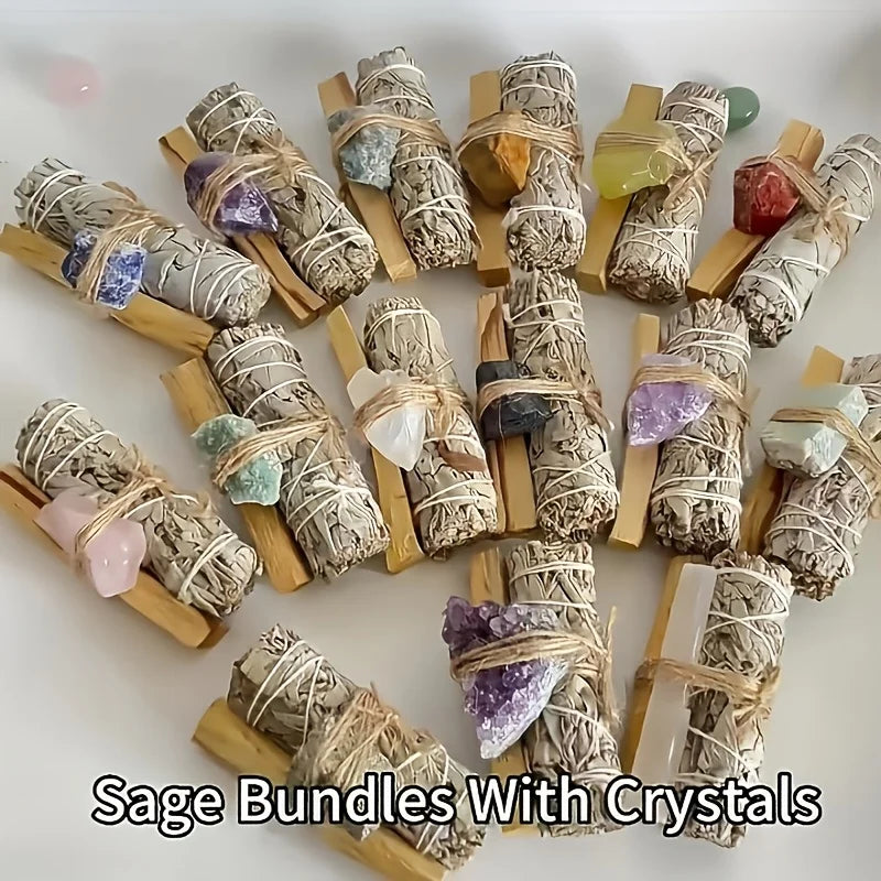 A Set Consisting of 1pc of Stone, White Sage,And Peruvian Golden Wood,Ideal for House Cleaning.It Makes a Great Gift for Parents