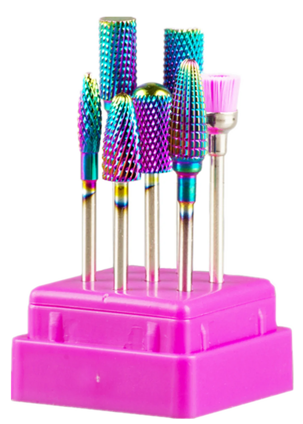 7pcs Nail Art Tungsten Steel Milling Cutter Set Ceramic Nail Drill Bit Electric Drill Nail Machine Pedicure Tool Accessories