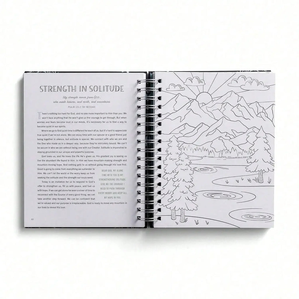 Devotional Coloring Book, 75 Inspiring Illustrations for Hope & Stress Relief, New Year Gift & Back to School Art Activity