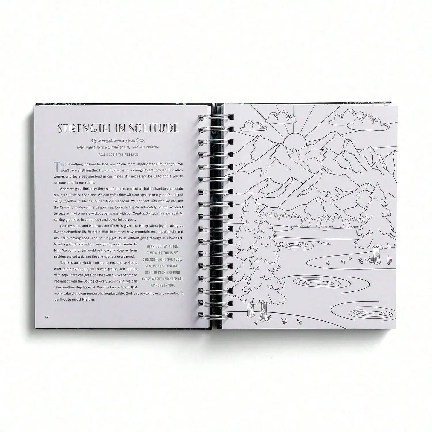 Devotional Coloring Book, 75 Inspiring Illustrations for Hope & Stress Relief, New Year Gift & Back to School Art Activity