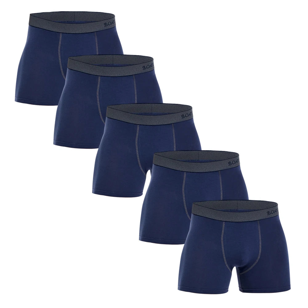 Men's Cotton Boxer Briefs Set (5-Pack)