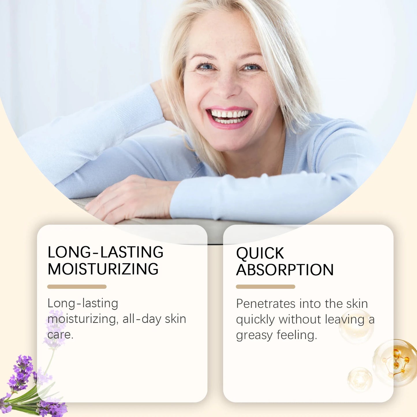 Magnesium Body Cream with Lavender Butter Lotion Relax Muscles Moisturizing Skin Relieving Dryness Smoothing Skin Care Product