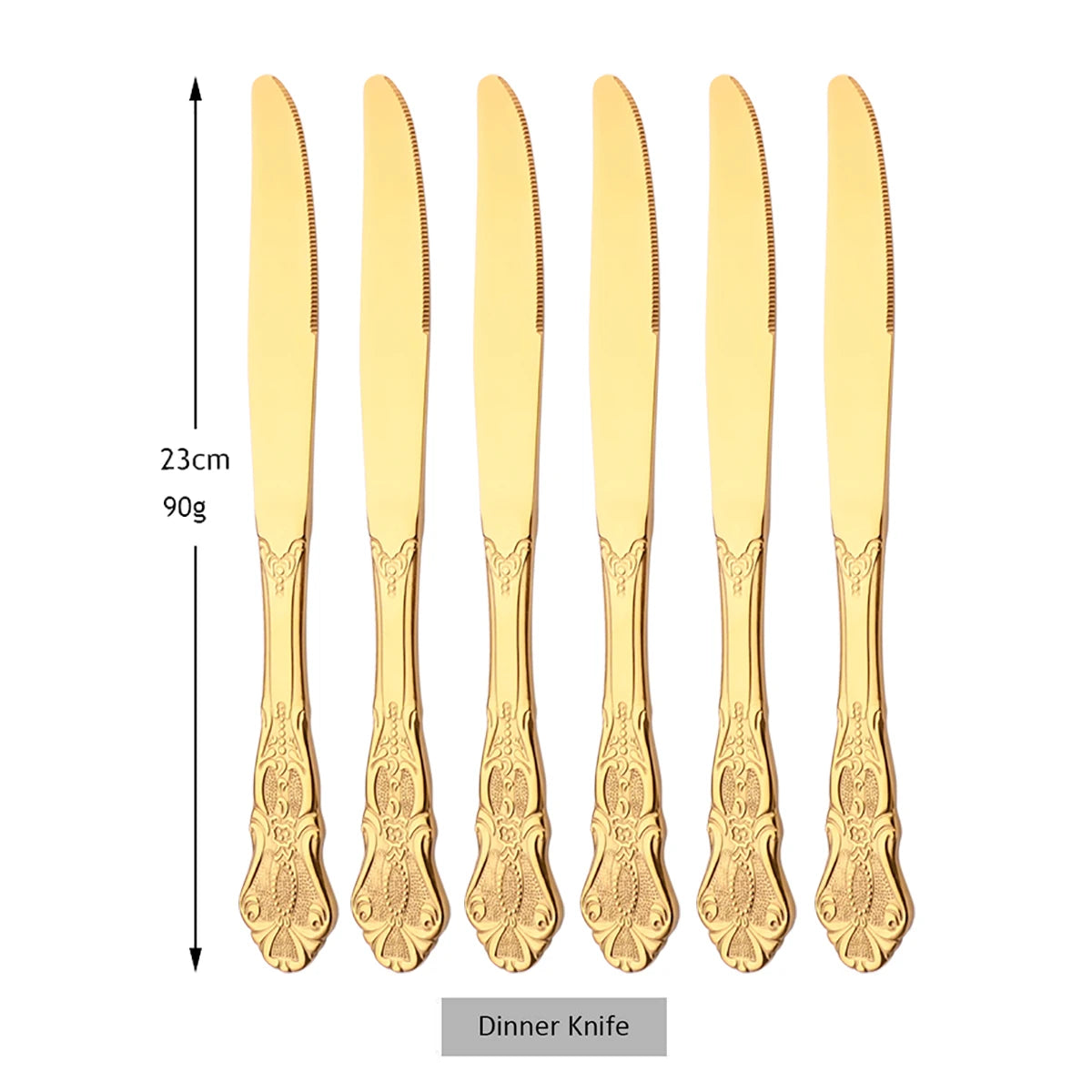 6/30Pcs Royal Colorful Dinnerware Set Knife Dessert Fork Spoon Cutlery Set Stainless Steel Silverware Kitchen Tableware Flatware
