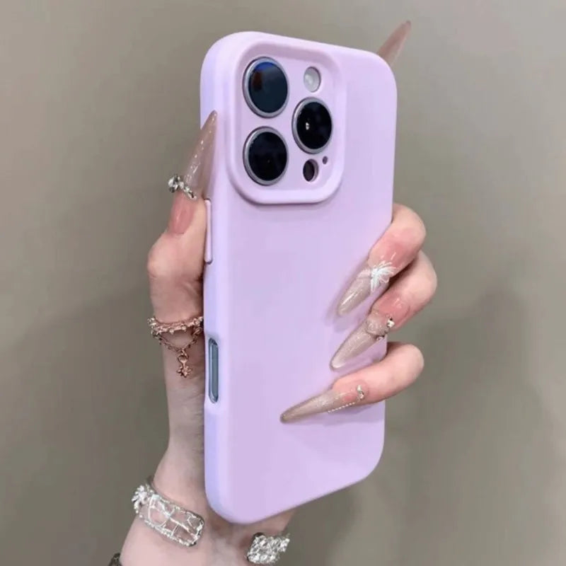 Luxury Soft Silicone Candy Phone Case For iPhone 11 12 13 14 15 16 Pro Max Plus Shockproof Bumper Matte Back Cases Cover