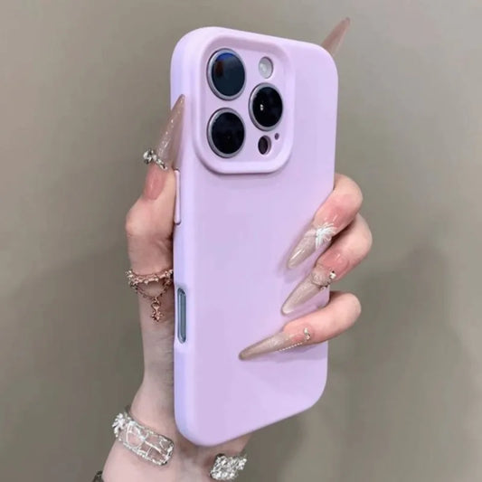 Luxury Soft Silicone Candy Phone Case For iPhone 11 12 13 14 15 16 Pro Max Plus Shockproof Bumper Matte Back Cases Cover