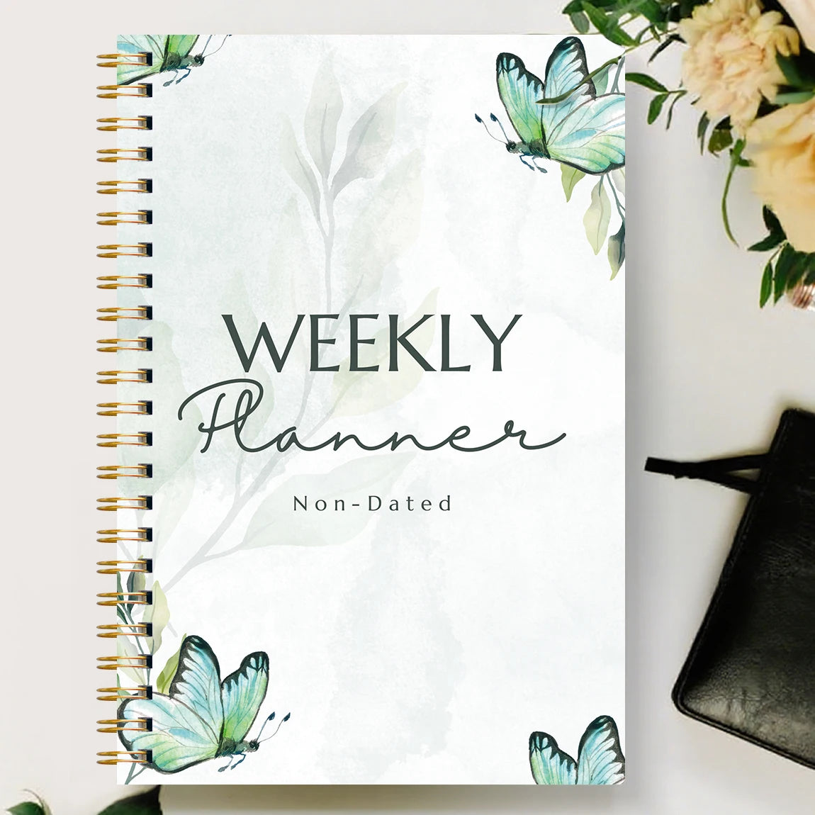 Undated Weekly Planner Spiral Notebook with Habit Tracker to Do List Goal Setting Stickers for Work School