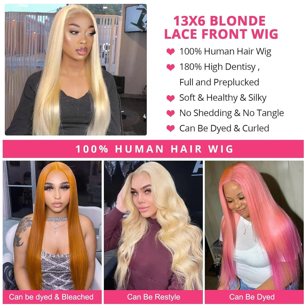 30 inch Straight 613 Lace Front Wigs 13x6 Hd Lace Wig Human Hair 13x4 Hd Lace Front Wig 613 Blonde Straight Human Hair Wigs