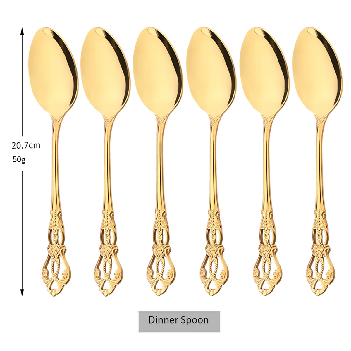 6/30Pcs Royal Colorful Dinnerware Set Knife Dessert Fork Spoon Cutlery Set Stainless Steel Silverware Kitchen Tableware Flatware