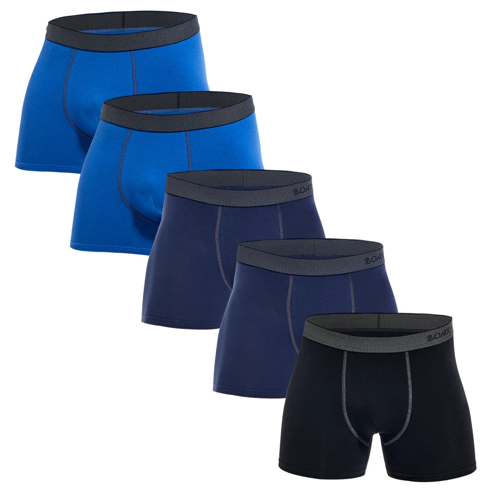 Men's Cotton Boxer Briefs Set (5-Pack)