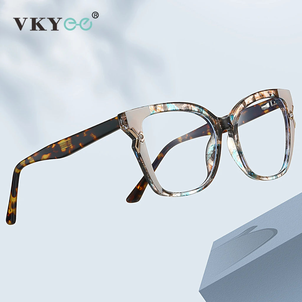 VICKY New Fashion Butterfly Square Frame Personalized Design Blue Light Reading Glasses Can Be Customized Prescription 87312
