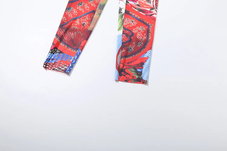 Weird Puss Colorful Print Jumpsuits Woman Fitness Casual Trend O-Neck Skinny Activity Streetwear Fall Stretch Hipster Overalls