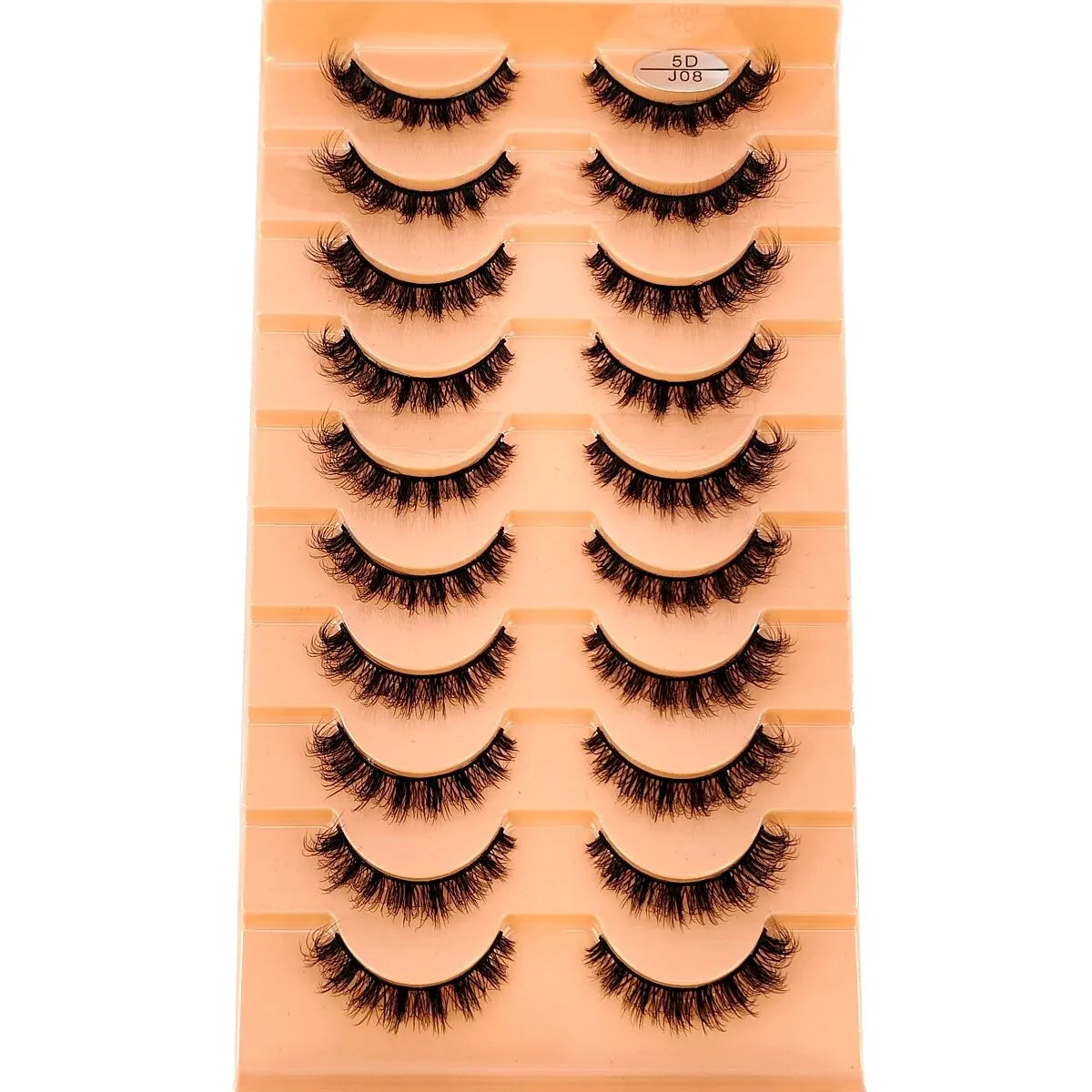 HBZGTLAD 10 Pairs Faux Mink Eyelashes Handmade False Eyelashes Natural Nude Makeup Simulation Cross Messy Eye 3D Curly Eyelashes