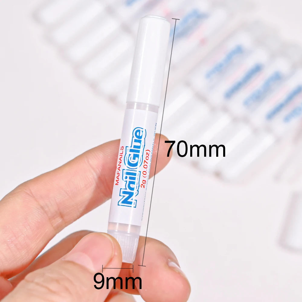 100/50/10PCS Mini False Nails Glue Net-2g Strong Adhesive Acrylic Tips Glue For Rhinestone Broken Nails Manicure Extension Glue