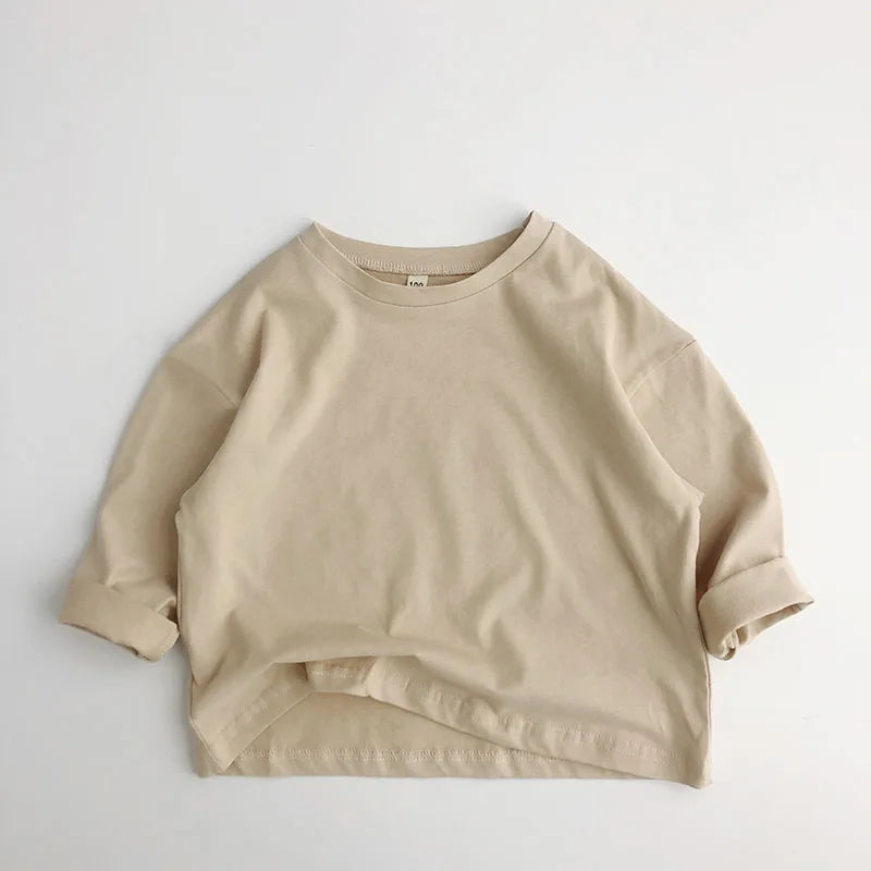 Children' Clothing Pure cotton Long Sleeve T-shirts Baby Boy Girl Tops Kids T-shirt Cotton Spring Tee Shirts Baby Boy Clothes