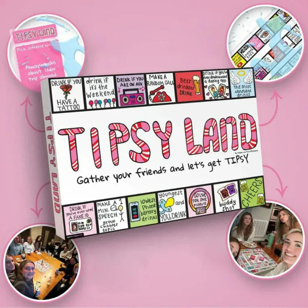 Party Gift of Tipsy*# Land Board Games Fun Drinking Games for Friends - Fun Challenges Drinking Games Party Nights