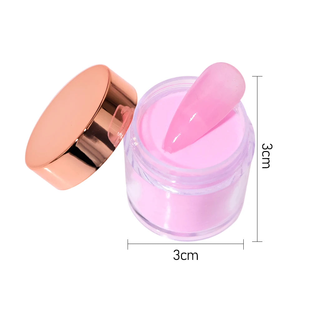 12Color Nude Pink 3In1 Professional Acrylic Powder Set 12Jar Dip & Acrylic Nail Extensions Structure Dust  Acrylic Powders 10g