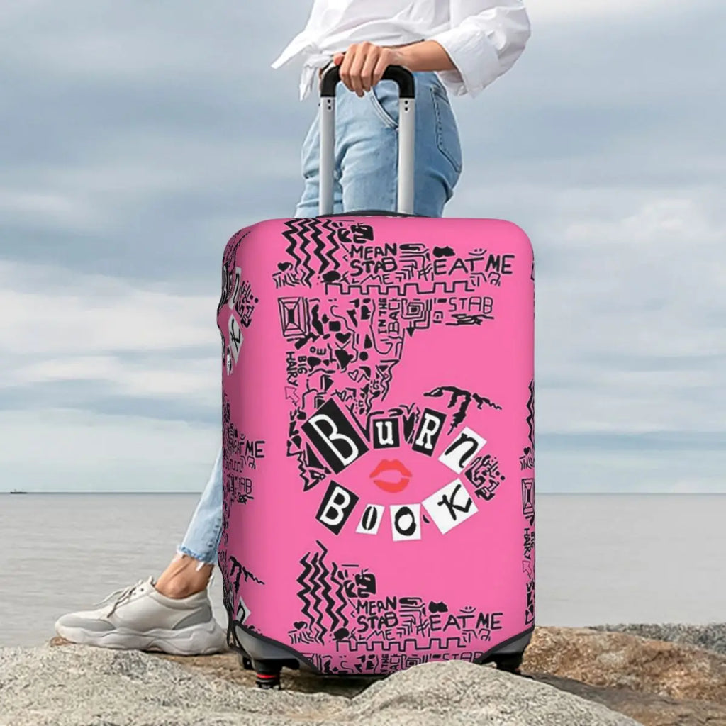 Burn Book - Mean Girls Suitcase Cover Protection Elastic Travel Luggage Protector Covers for 18-32 Inch