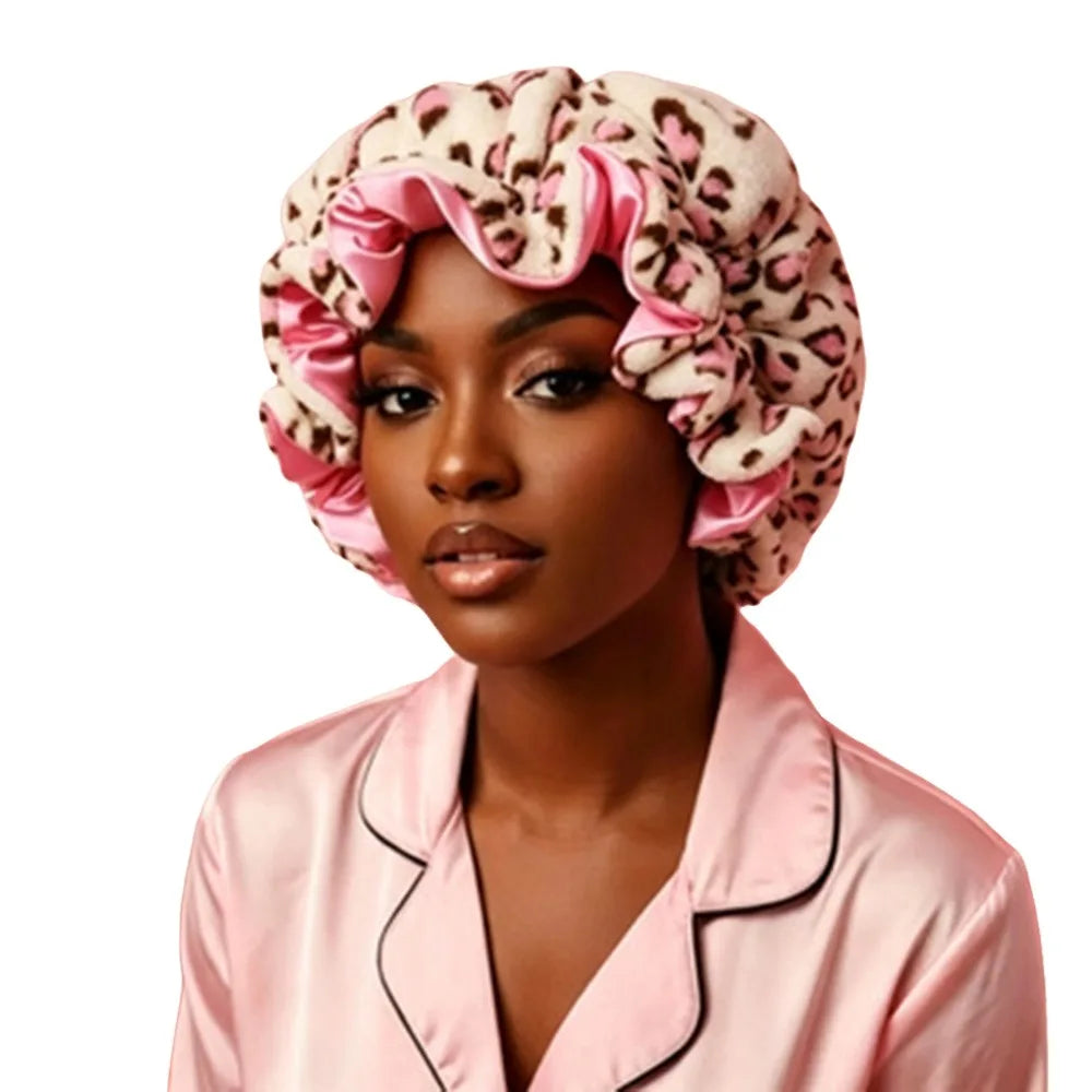 Creative Soft Hair Drying Cap Microfiber Quick-Drying Dry Hair Towel Absorbent Leopard Print Hair Towels Face Wash