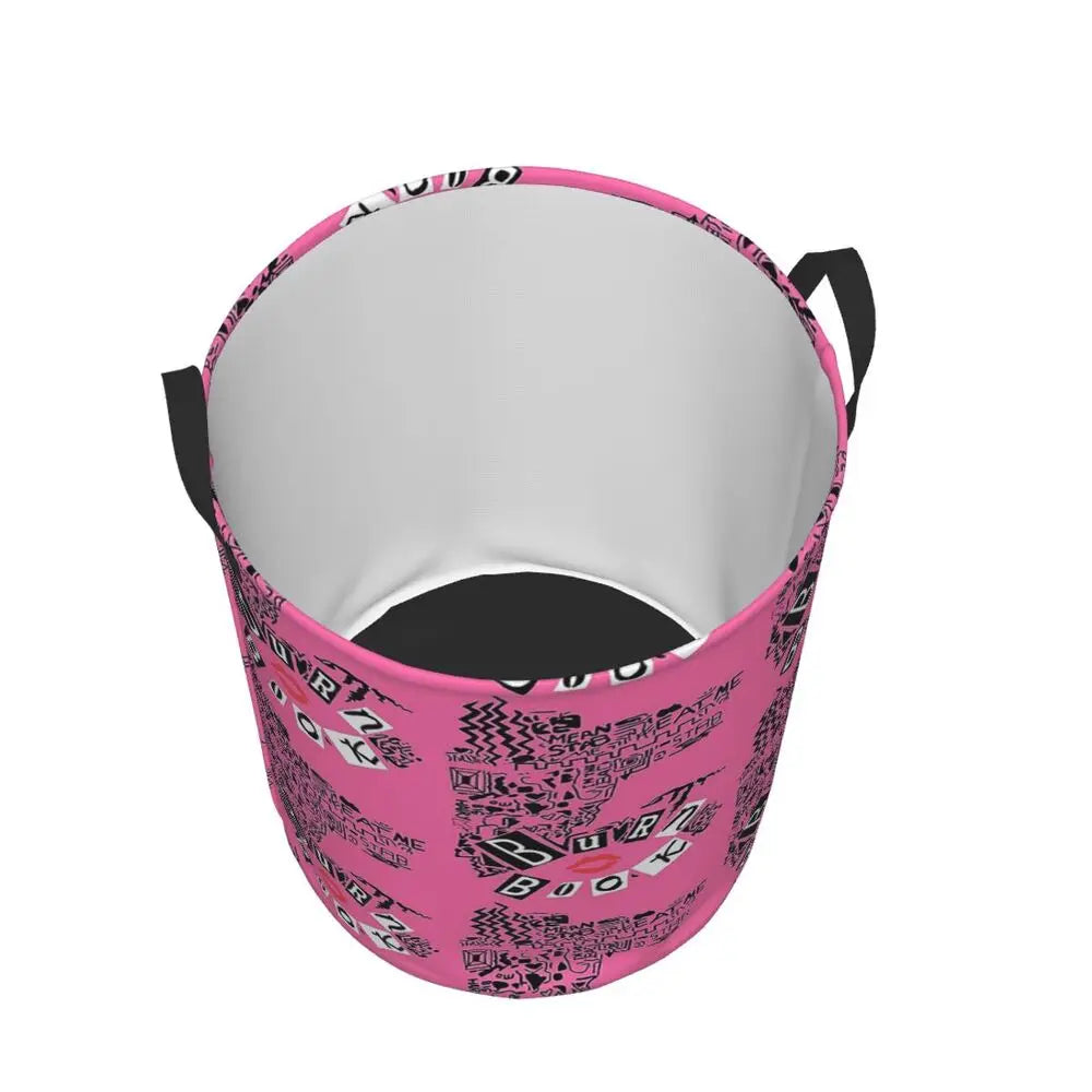 Burn Book Mean Girls Foldable Laundry Baskets Dirty Clothes Home Organizer Large Waterproof Hamper For Home Kids