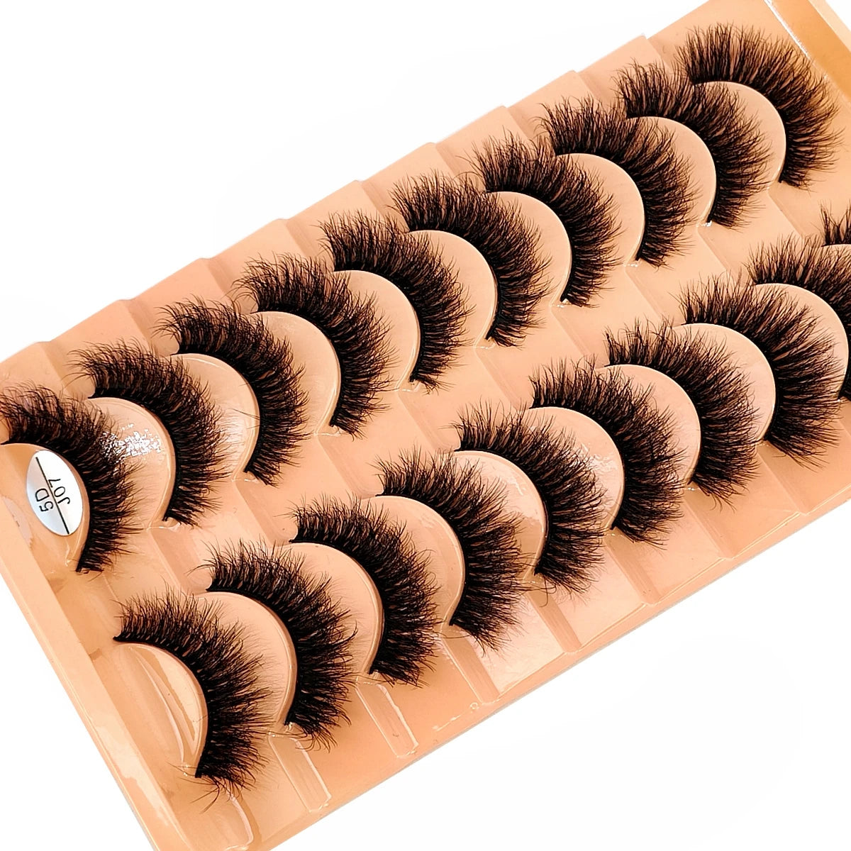 HBZGTLAD 10 Pairs Faux Mink Eyelashes Handmade False Eyelashes Natural Nude Makeup Simulation Cross Messy Eye 3D Curly Eyelashes
