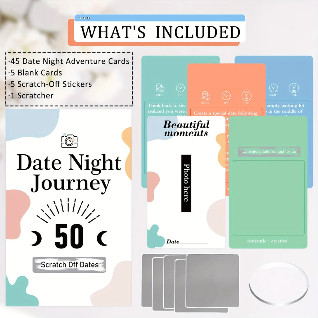 Couple Scratch-off Cards Game Birthday Gift Love Coupons Anniversary Gift for Her/Him Date Night Cards Valentine's Day
